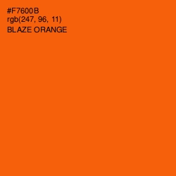 #F7600B - Blaze Orange Color Image