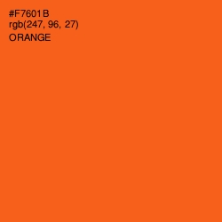 #F7601B - Orange Color Image