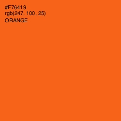 #F76419 - Orange Color Image