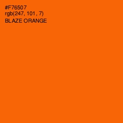 #F76507 - Blaze Orange Color Image