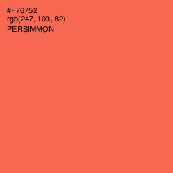 #F76752 - Persimmon Color Image