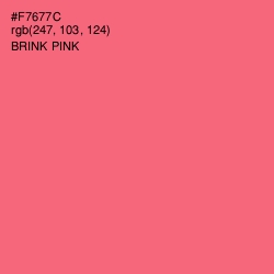 #F7677C - Brink Pink Color Image