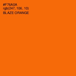 #F76A0A - Blaze Orange Color Image