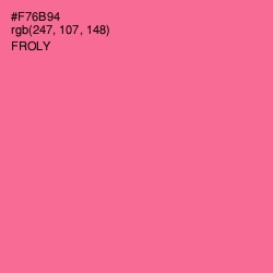 #F76B94 - Froly Color Image