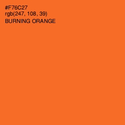 #F76C27 - Burning Orange Color Image