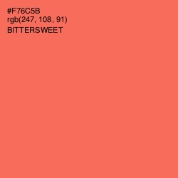 #F76C5B - Bittersweet Color Image