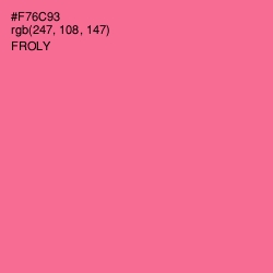 #F76C93 - Froly Color Image