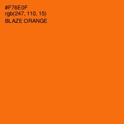#F76E0F - Blaze Orange Color Image
