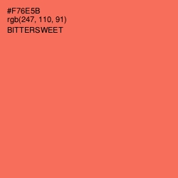 #F76E5B - Bittersweet Color Image