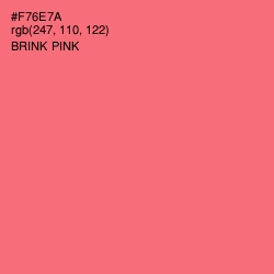 #F76E7A - Brink Pink Color Image