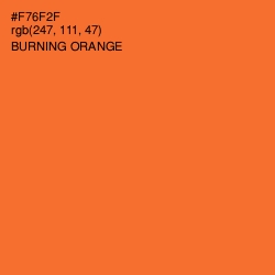 #F76F2F - Burning Orange Color Image