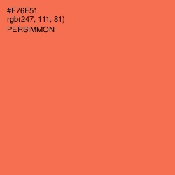 #F76F51 - Persimmon Color Image