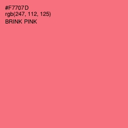 #F7707D - Brink Pink Color Image