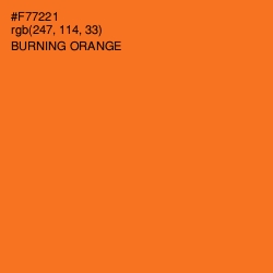 #F77221 - Burning Orange Color Image