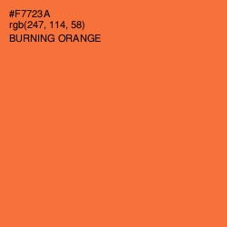 #F7723A - Burning Orange Color Image