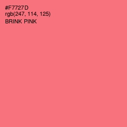 #F7727D - Brink Pink Color Image