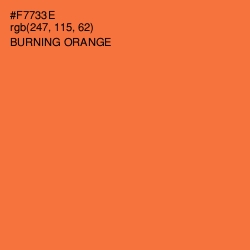 #F7733E - Burning Orange Color Image