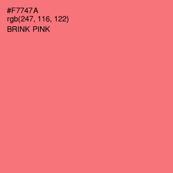 #F7747A - Brink Pink Color Image