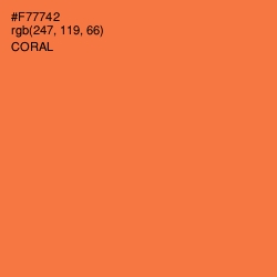 #F77742 - Coral Color Image