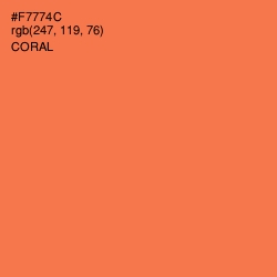 #F7774C - Coral Color Image