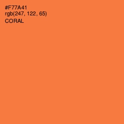 #F77A41 - Coral Color Image