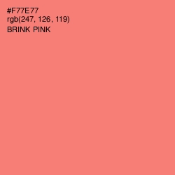 #F77E77 - Brink Pink Color Image