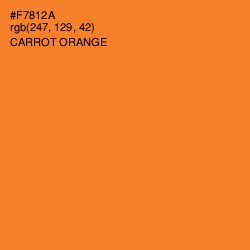 #F7812A - Carrot Orange Color Image