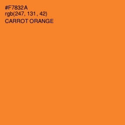 #F7832A - Carrot Orange Color Image