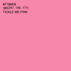 #F788AB - Tickle Me Pink Color Image