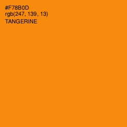 #F78B0D - Tangerine Color Image