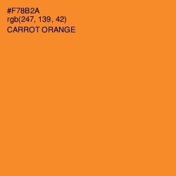 #F78B2A - Carrot Orange Color Image