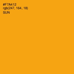 #F7A412 - Sun Color Image