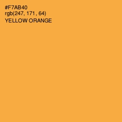 #F7AB40 - Yellow Orange Color Image