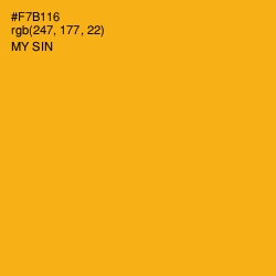 #F7B116 - My Sin Color Image