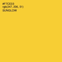 #F7CE33 - Sunglow Color Image
