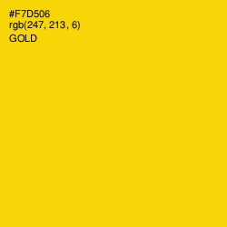 #F7D506 - Gold Color Image