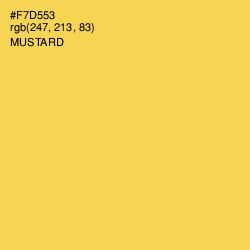 #F7D553 - Mustard Color Image