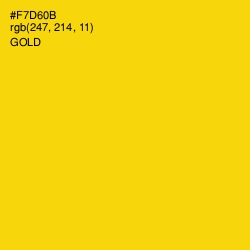 #F7D60B - Gold Color Image