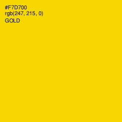 #F7D700 - Gold Color Image