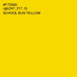 #F7D900 - School bus Yellow Color Image