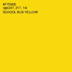 #F7D90E - School bus Yellow Color Image