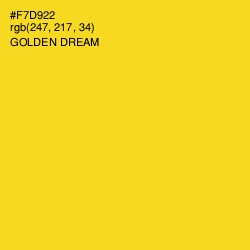 #F7D922 - Golden Dream Color Image