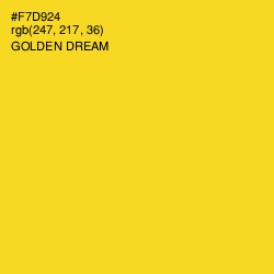 #F7D924 - Golden Dream Color Image