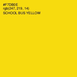 #F7DB0E - School bus Yellow Color Image