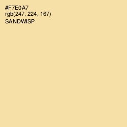 #F7E0A7 - Sandwisp Color Image