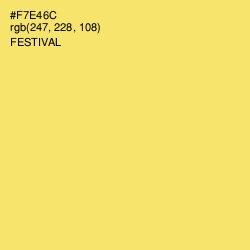 #F7E46C - Festival Color Image