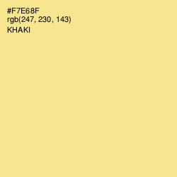 #F7E68F - Khaki Color Image