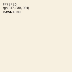 #F7EFE0 - Dawn Pink Color Image