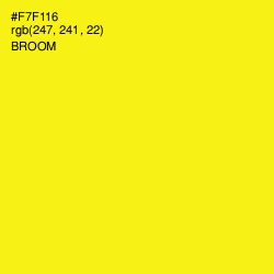#F7F116 - Broom Color Image