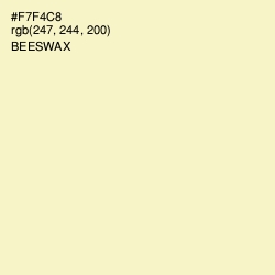#F7F4C8 - Beeswax Color Image